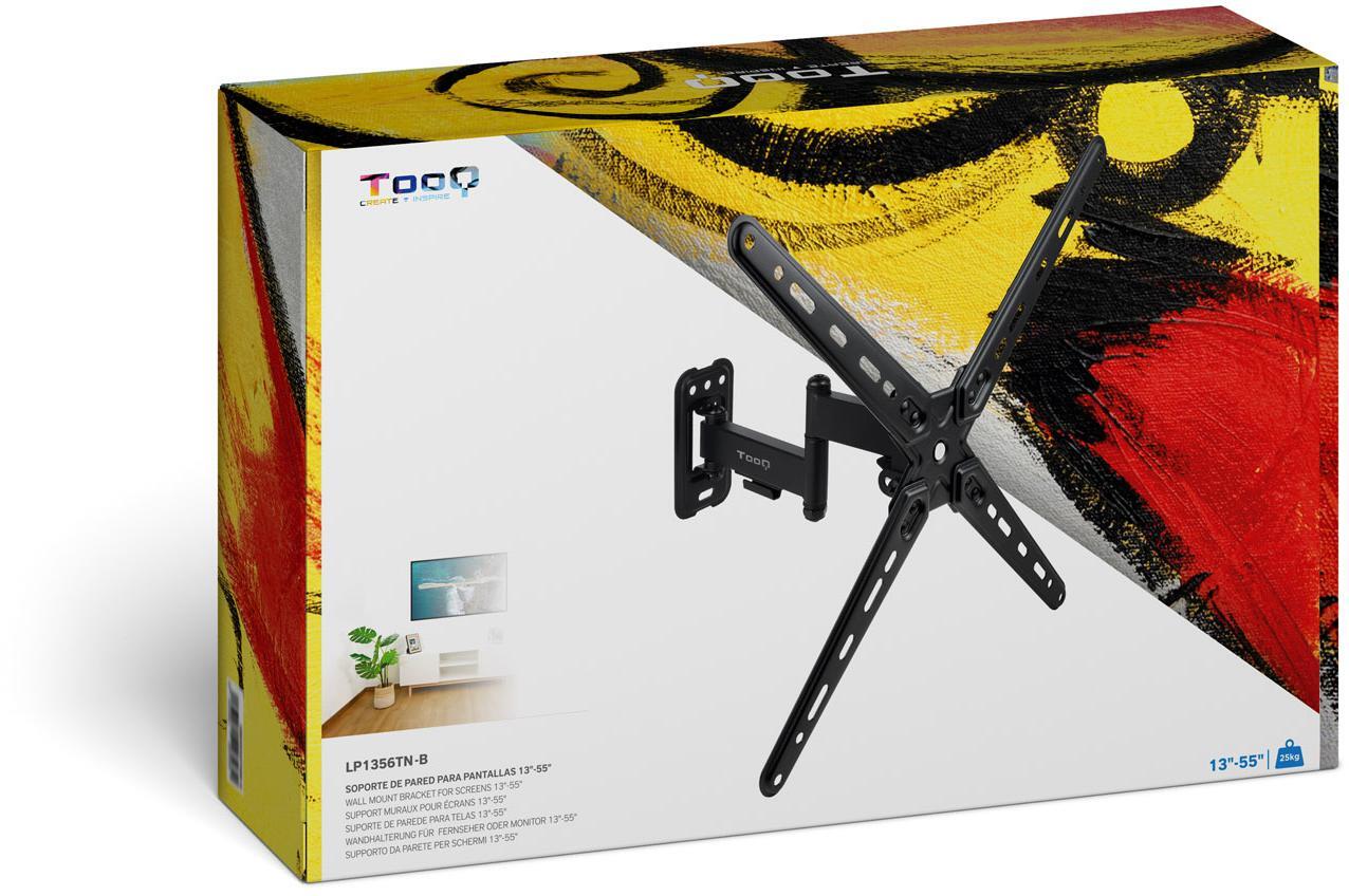 Tooq - Soporte de Parede Tooq Tilt e Giratónrio 13" a 55" 67-275 mm Max. 25kg Negro