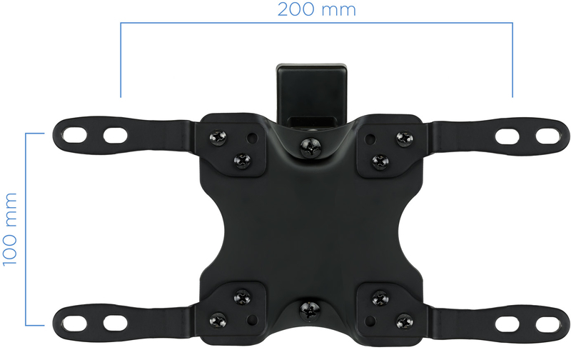 Tooq - Soporte de Pared Tooq Tilt e GiRatónrio 2 Pivots 13" a 42" 190mm Max. 20kg Negro