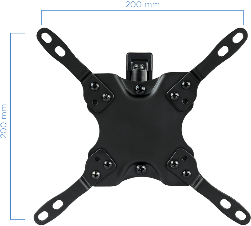 Tooq - Soporte de Pared Tooq Tilt e GiRatónrio 3 Pivots 13" a 42" Max. 20Kg Negro