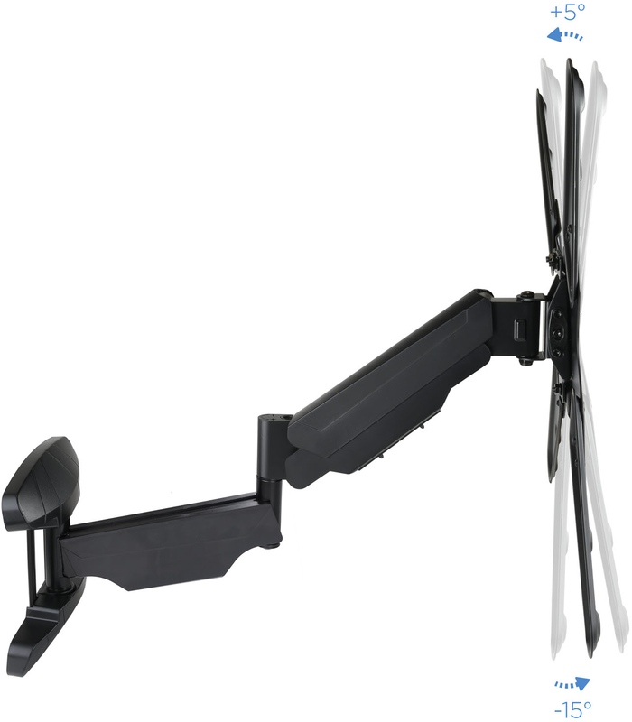 Tooq - Soporte de Pared Tooq Tilt e GiRatónrio 3 Pivots 23" a 55" Max. 30kg Negro