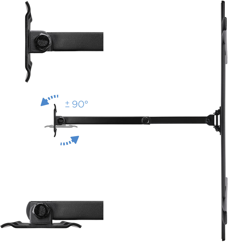 Tooq - Soporte de Pared Tooq Tilt 3 Pivots 37" a 70" Max. 50kg Negro