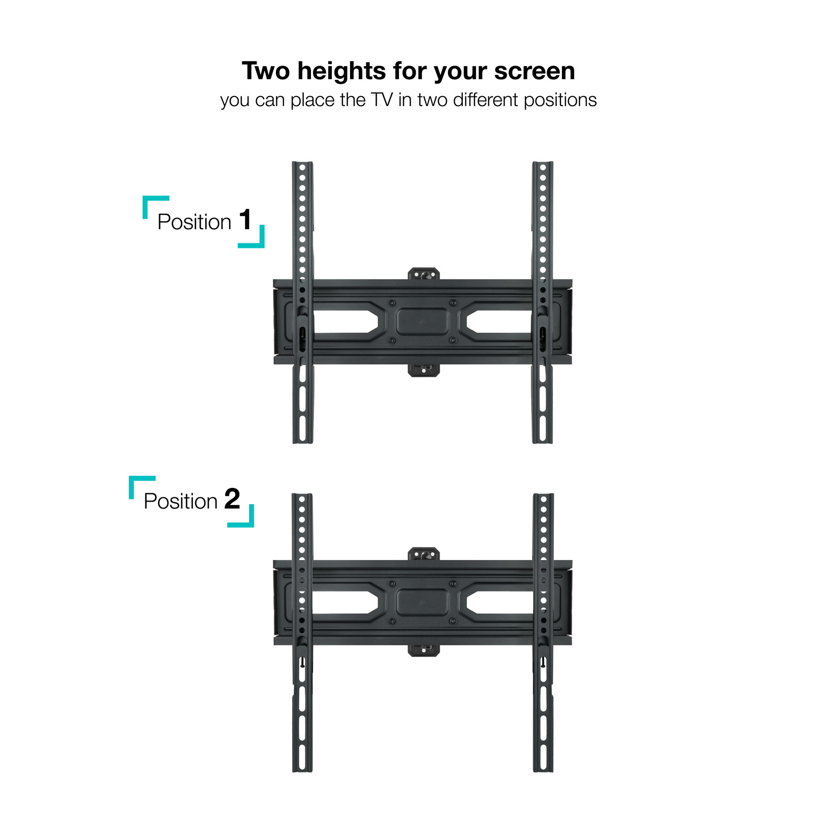 Tooq - Soporte de Pared Tooq Inclinable 3 Pivotes 32" a 55" Máx. 35kg Negro