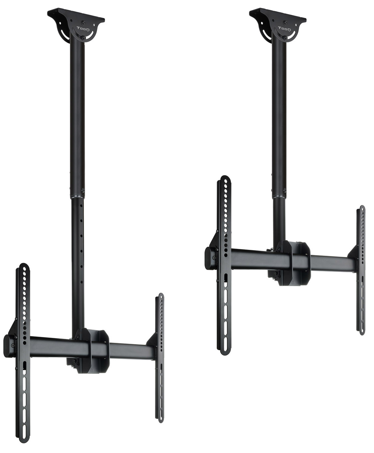 Tooq - Soporte de Techo Tooq Tilt GiRatónrio e Extensível 37" a 70" Max. 50kg Negro