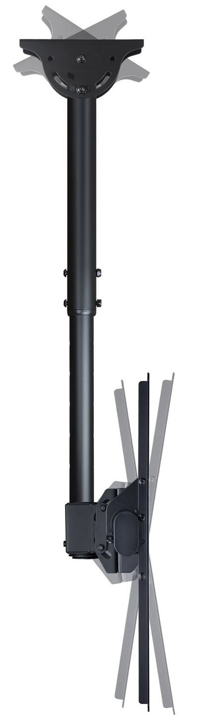 Tooq - Soporte de Techo Tooq Tilt GiRatónrio e Extensível 37" a 70" Max. 50kg Negro