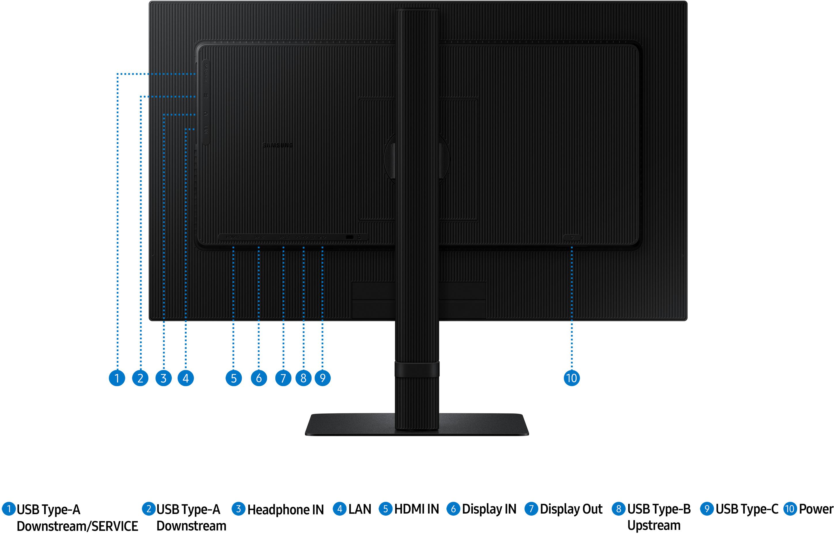 Samsung - Monitor Samsung ViewFinity S6 24" S60UD PS QHD 100Hz USB-C (PD90W) KVM Daisy Chain HDR10