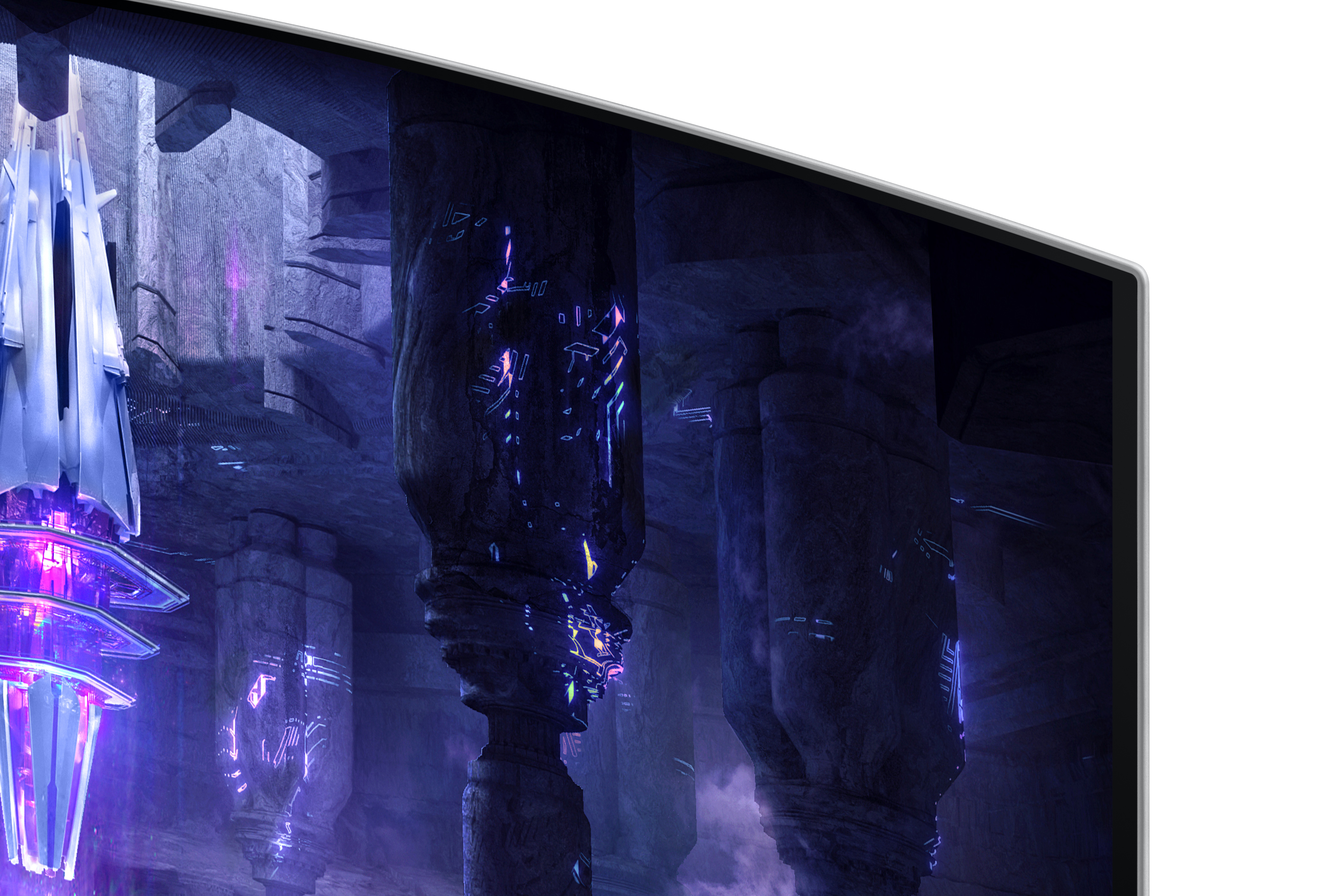 Samsung - Monitor Curvo Samsung Odyssey G8 34" G85SB OLED UWQHD 175Hz 0.1ms FreeSync Premium HDR True Black 400 Smart Monitor