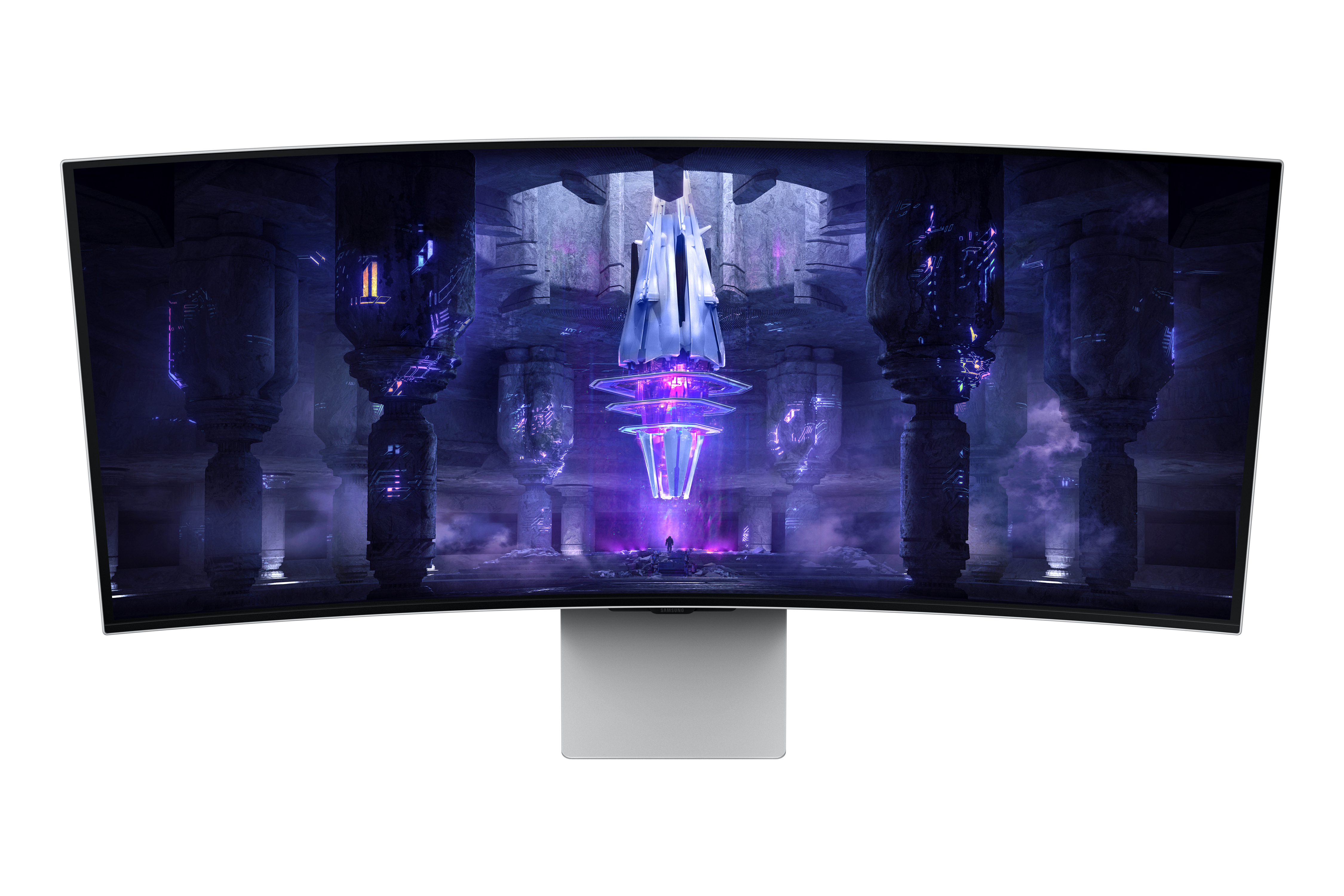 Samsung - Monitor Curvo Samsung Odyssey G8 34" G85SB OLED UWQHD 175Hz 0.1ms FreeSync Premium HDR True Black 400 Smart Monitor