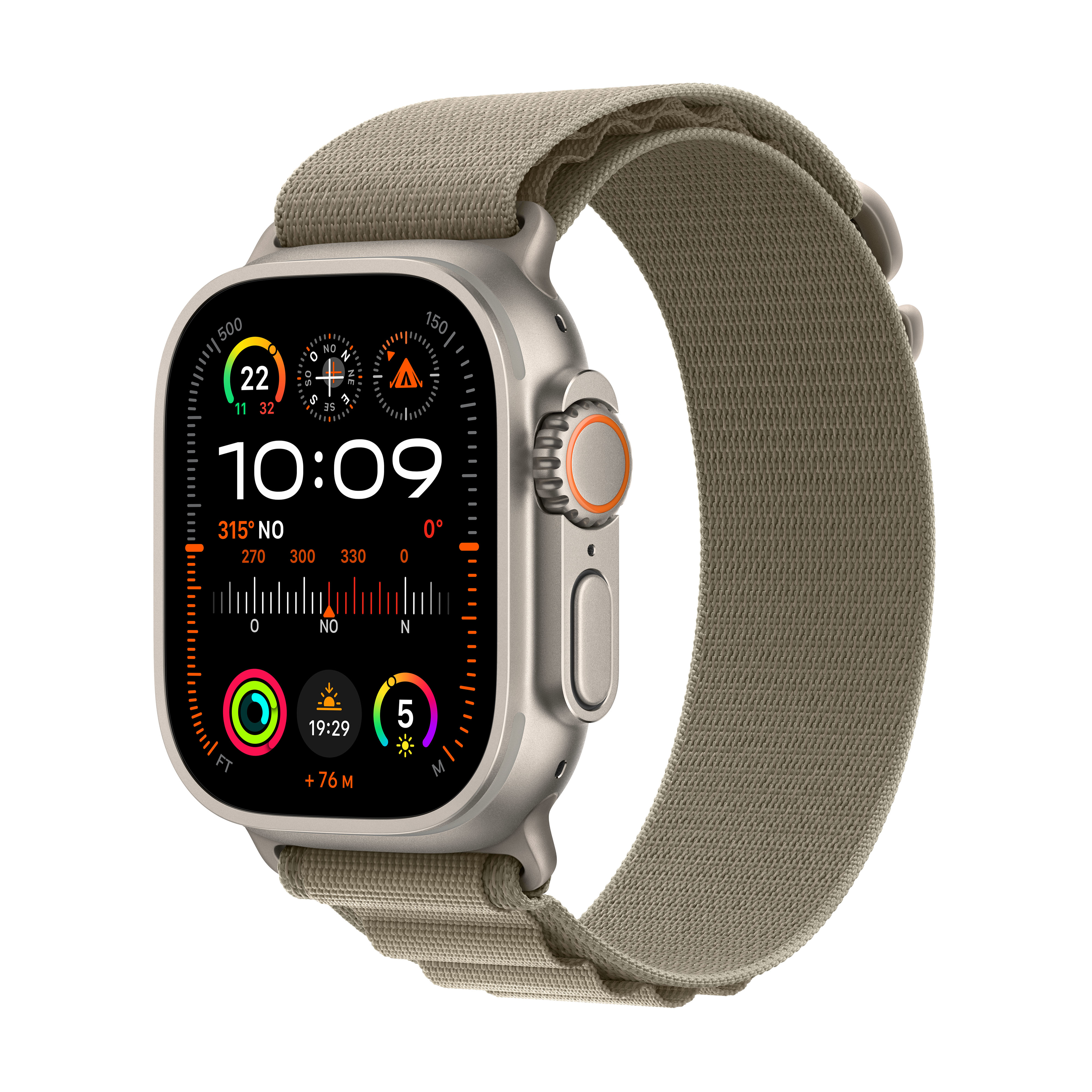 Picture of Picture of Smartwatch Apple Watch Ultra 2 GPS + Cellular, 49mm Titanium Case con Olive Alpine Loop Small