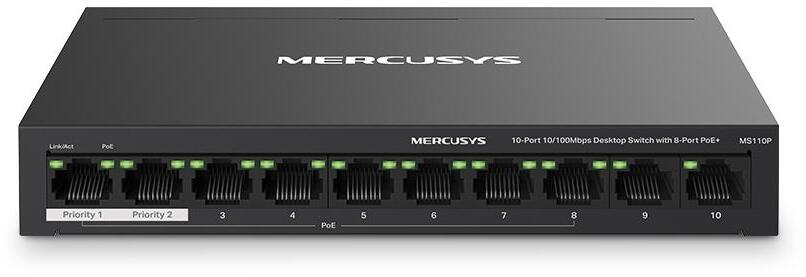 Picture of Picture of Switch SOHO Mercusys MS110P 10 Portas 10/100 Mbps Managed PoE+