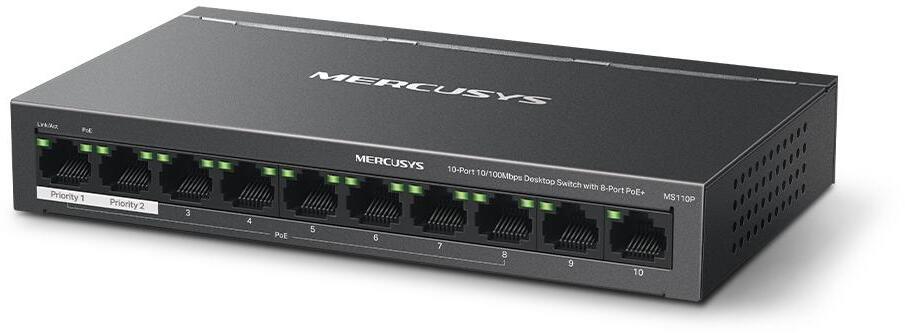 Picture of Picture of Switch SOHO Mercusys MS110P 10 Portas 10/100 Mbps Managed PoE+