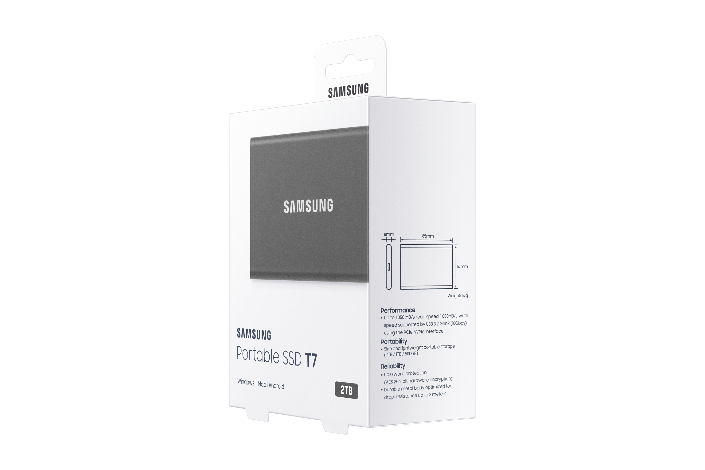Picture of Picture of SSD Externo Samsung T7 2TB USB3.2 Gen2 Negro (1050/1000MB/s)