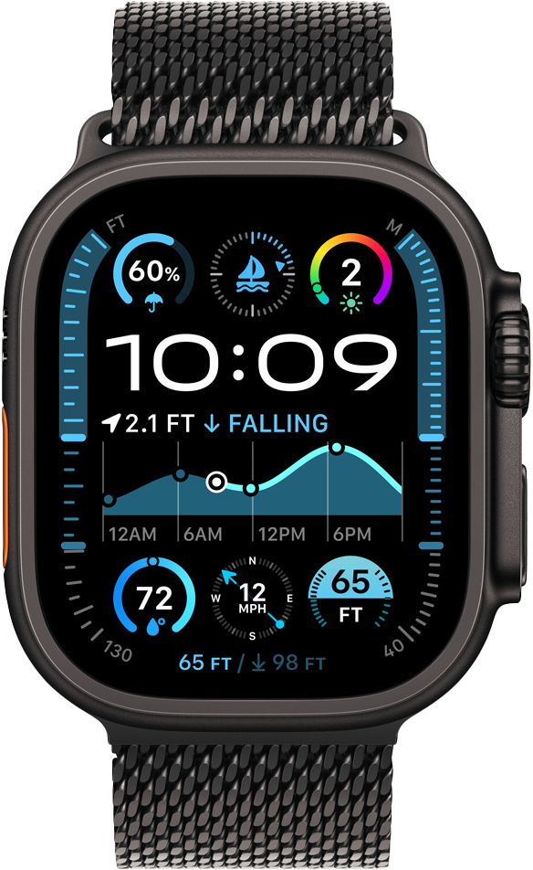 Picture of Picture of Smartwatch Apple Watch Ultra 2 GPS + Cellular 49mm Titânio Negro c/ Loop Milanesa Titânio Negro - M