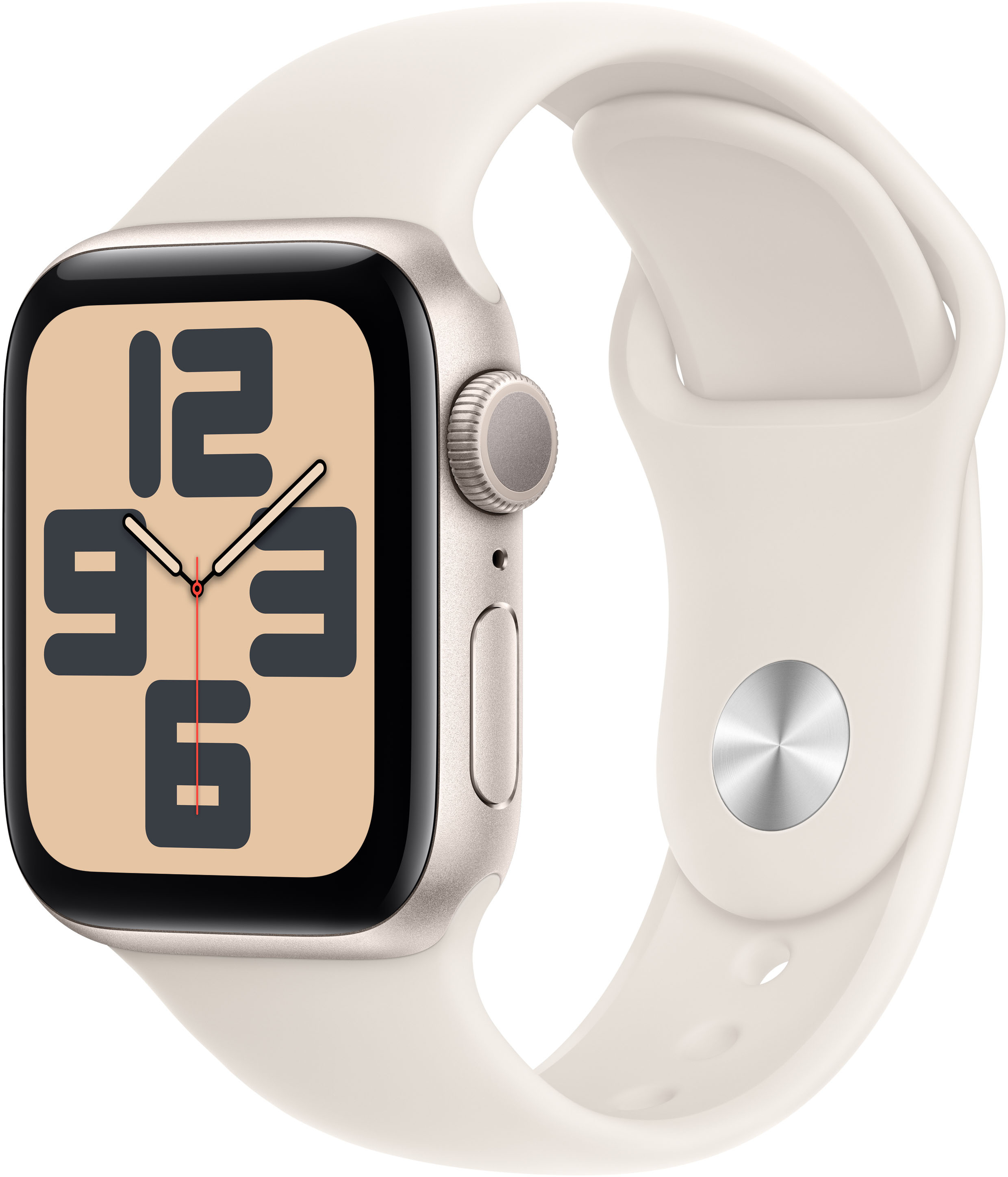 Picture of Picture of Smartwatch Apple Watch SE (2024) GPS 40mm Alumínio Starlight c/ Correa Deportiva Starlight - S/M