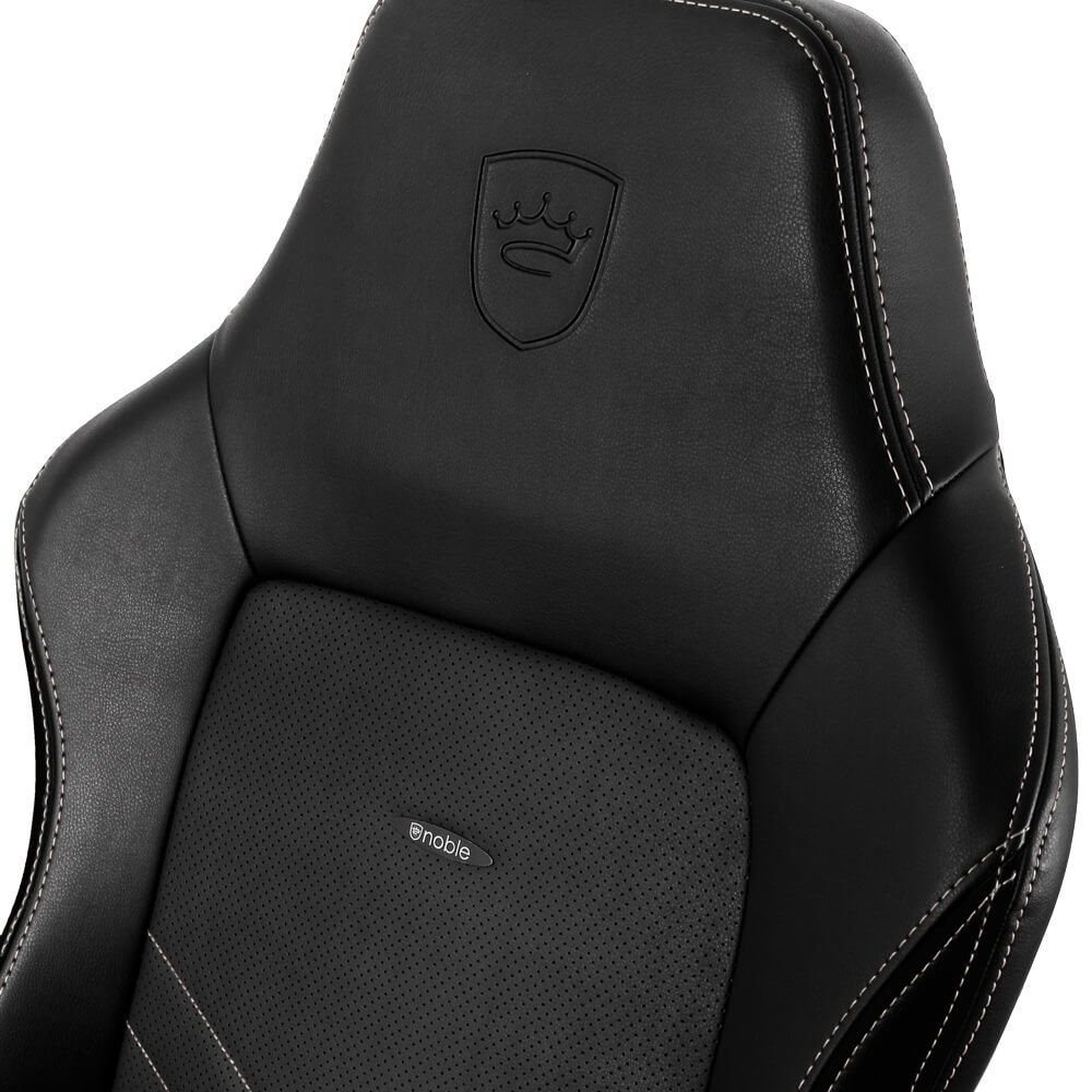noblechairs - Silla noblechairs HERO - Negro / Blanco Platina