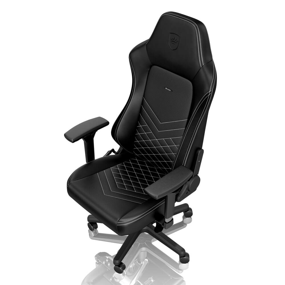 noblechairs - Silla noblechairs HERO - Negro / Blanco Platina