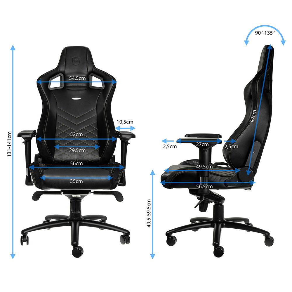 noblechairs - Silla noblechairs EPIC - Negro / Dorado