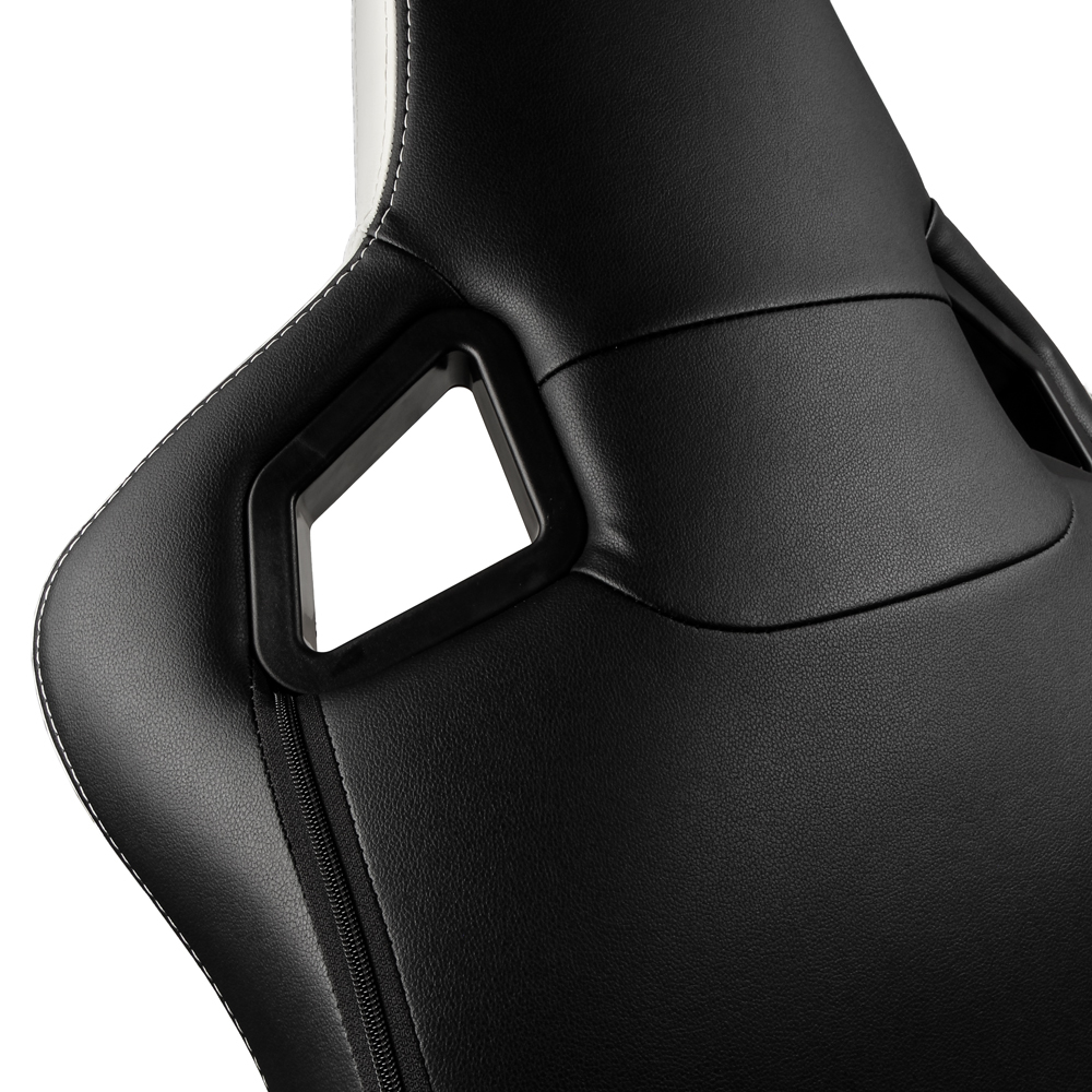 noblechairs - Silla noblechairs EPIC Real Leather - Negro / Blanco / Rojo