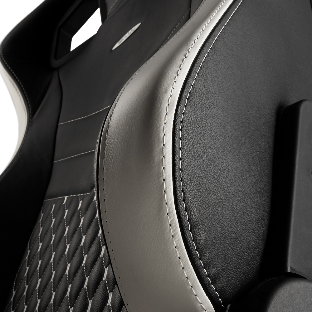 noblechairs - Silla noblechairs EPIC Real Leather - Negro / Blanco / Rojo
