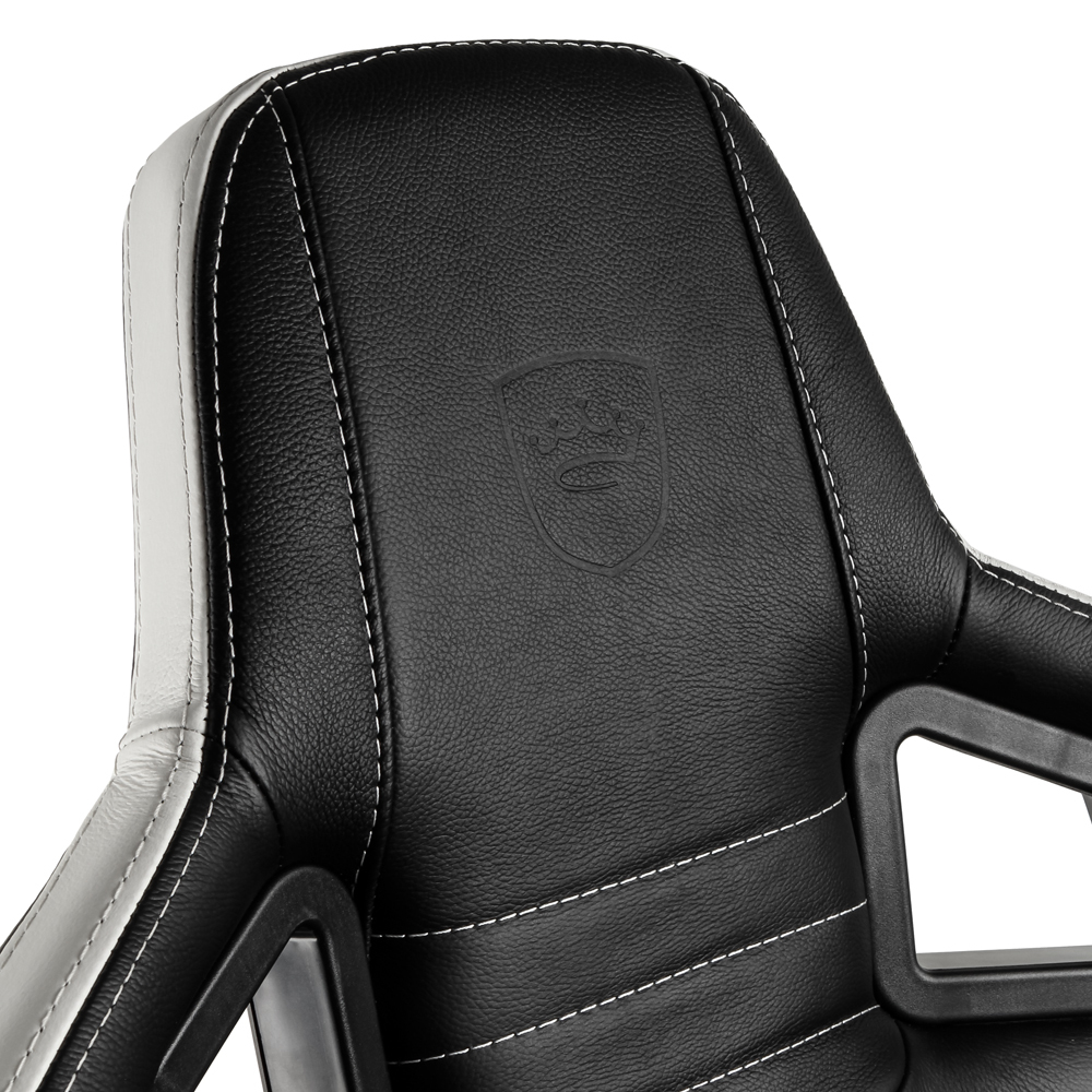 noblechairs - Silla noblechairs EPIC Real Leather - Negro / Blanco / Rojo