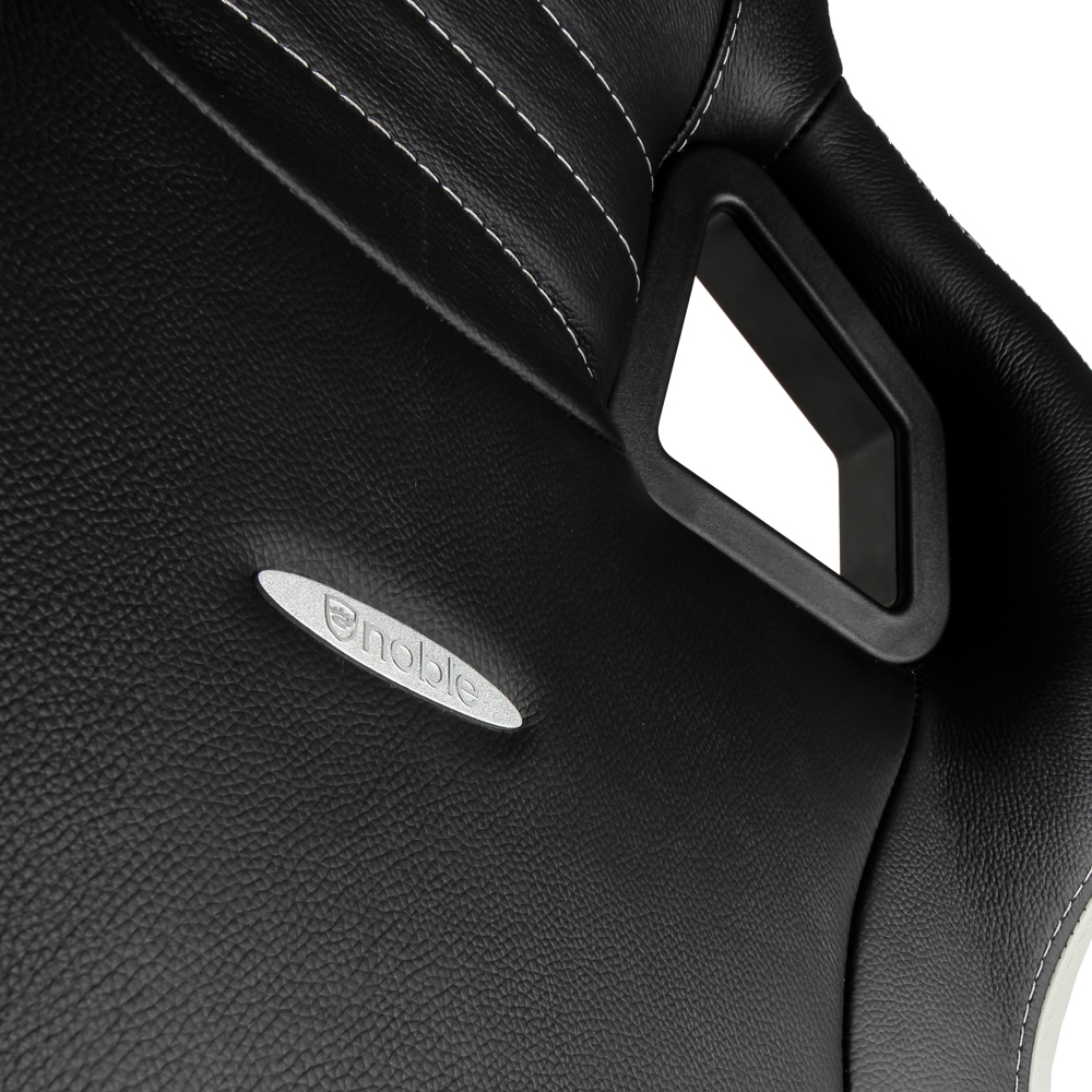 noblechairs - Silla noblechairs EPIC Real Leather - Negro / Blanco / Rojo