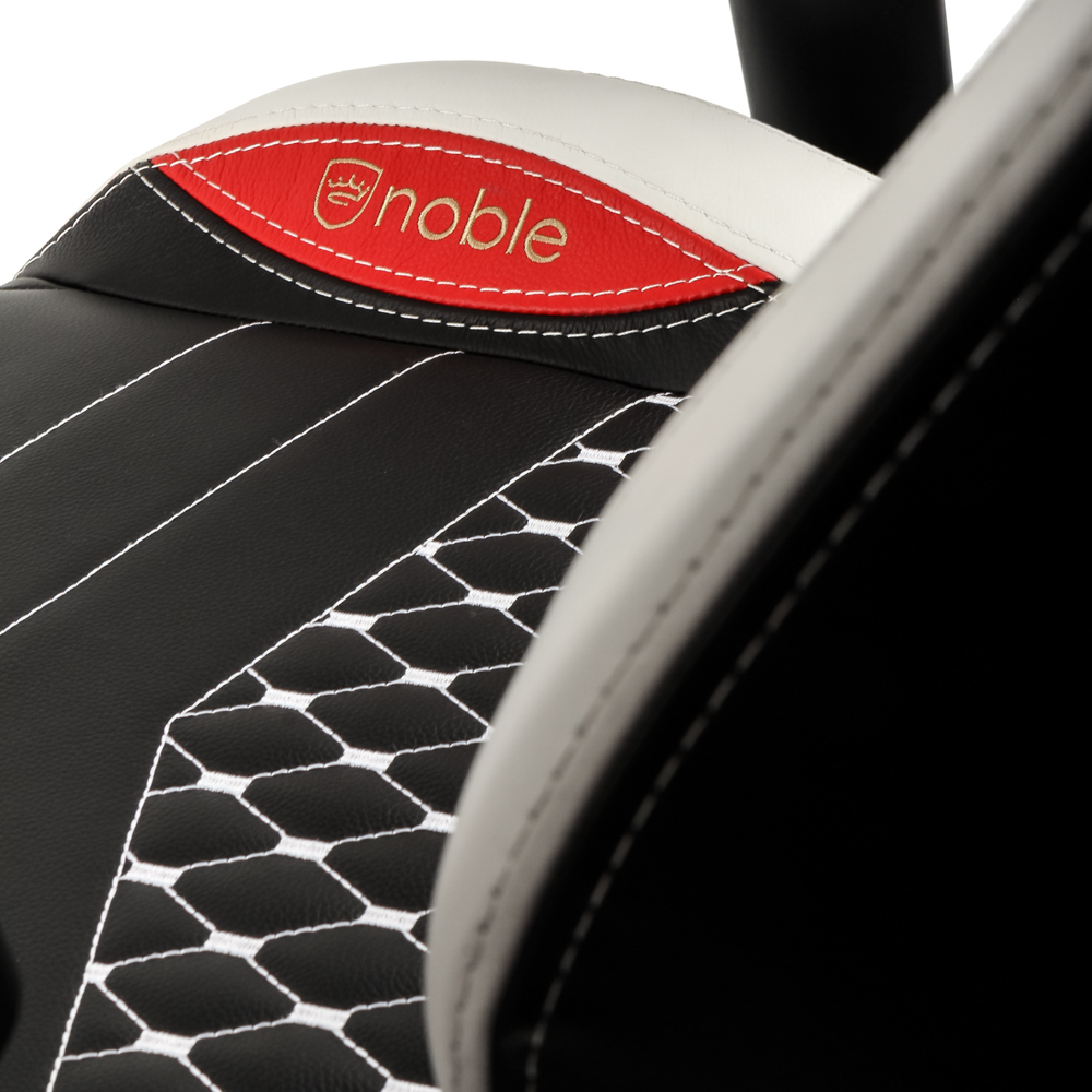 noblechairs - Silla noblechairs EPIC Real Leather - Negro / Blanco / Rojo