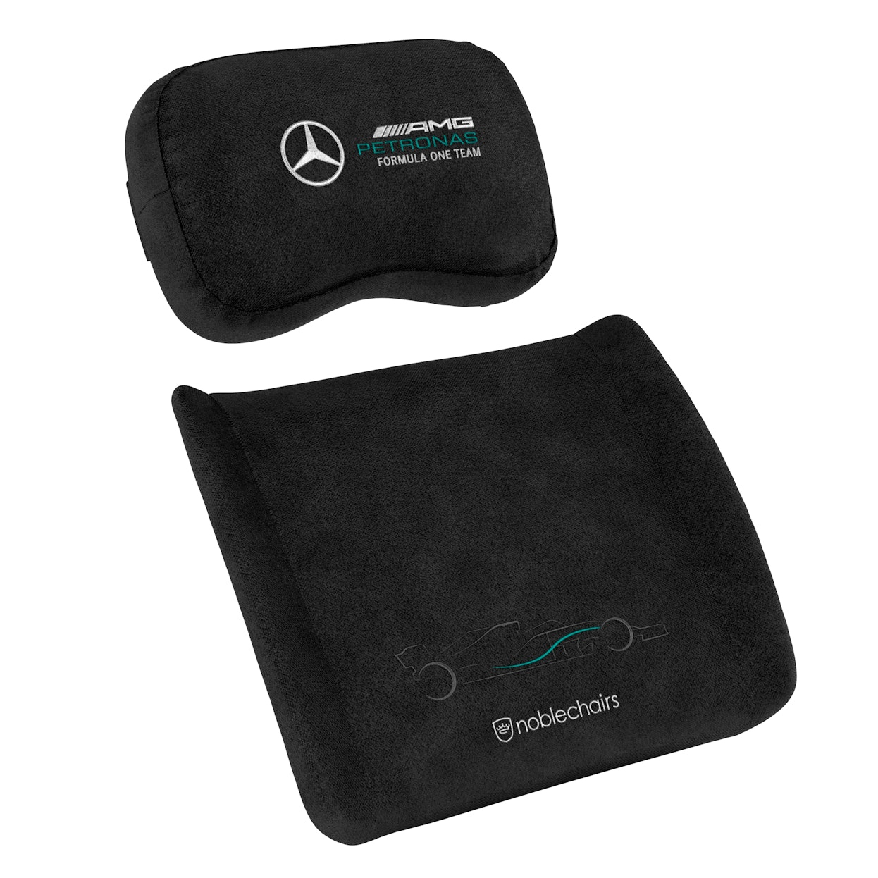 noblechairs - Juego de Almohadas noblechairs Memory Foam - Mercedes-AMG Petronas Formula One Team Edition