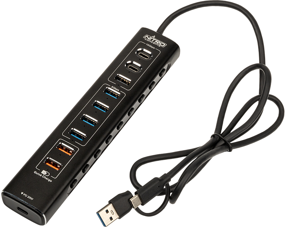 Picture of Picture of Nitro Concepts HUB 10-Port Hybrid