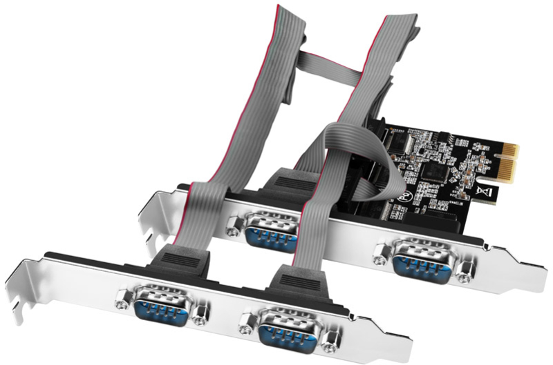 Picture of Picture of Controlador PCIe AXAGON PCEA-S4N chip ASIX AX99100 4x Serial Port + LP