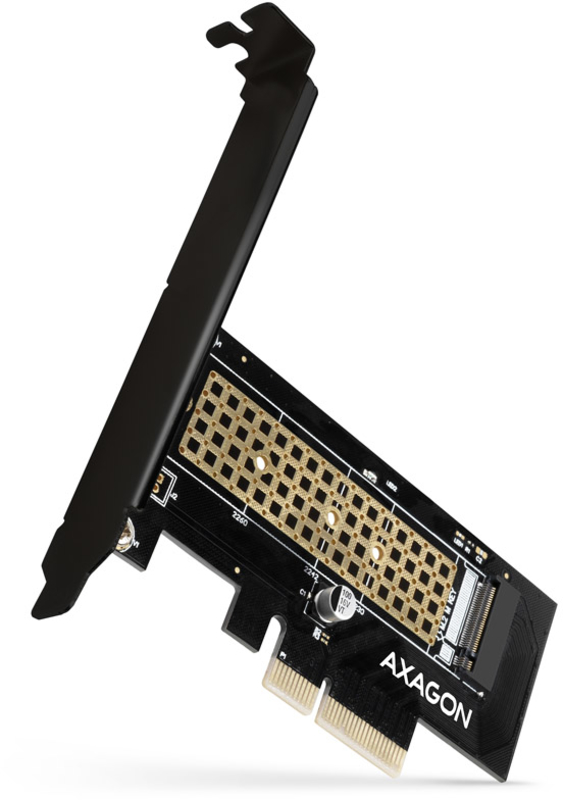 Picture of Picture of Adaptador AXAGON PCEM2-N PCIe-3.0-x4, 1x M.2/NVMe/SSD con disipador pasivo