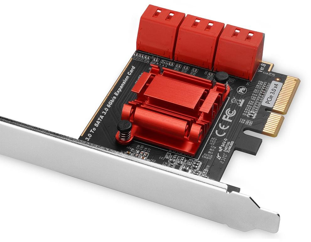 AXAGON - Controlador AXAGON PCES-SA6 PCIe Controller 6x internal SATA 6G port + LP