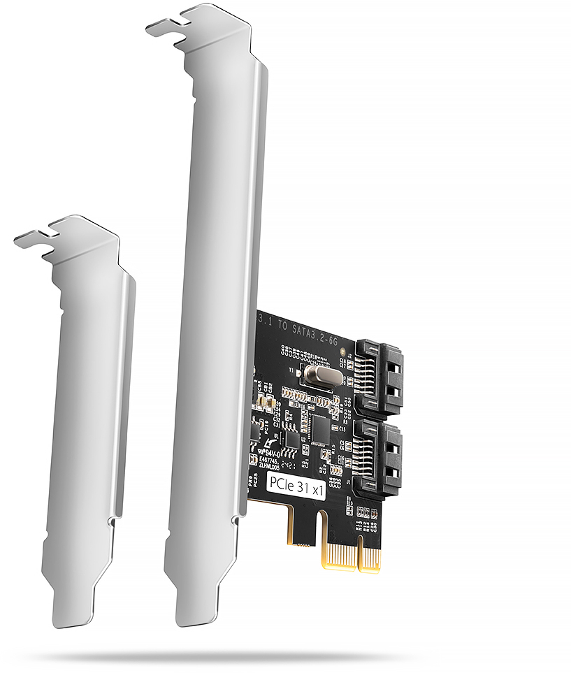 AXAGON - Controlador AXAGON PCES-SJ2 PCIe 2x internal SATA 6G port, JMB582 + LP