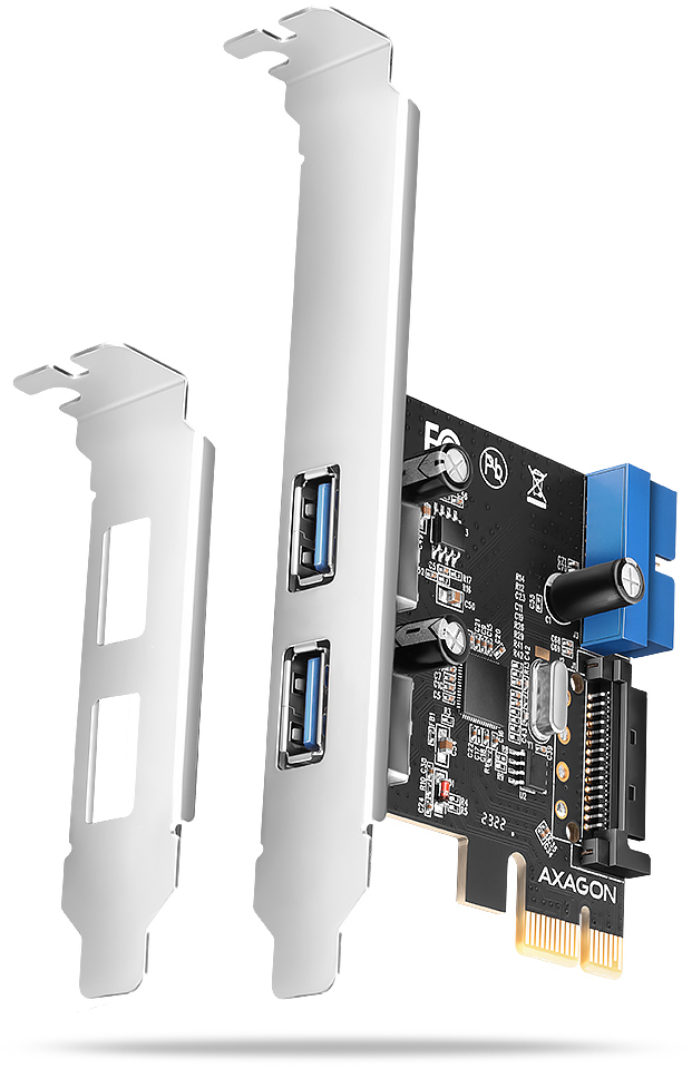 Picture of Picture of Adaptador PCIe AXAGON PCEU-232RS PCIe card - 2+2x USB 5Gbps port, SATA power