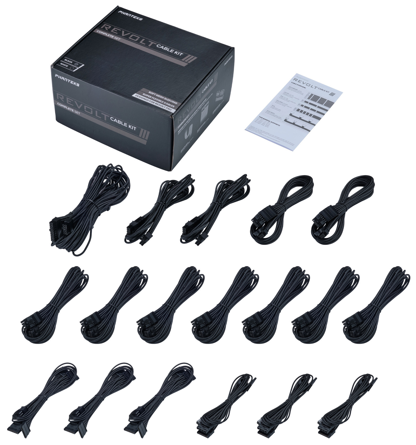 Picture of Picture of Kit Cables Phanteks Revolt Set Completo Negro