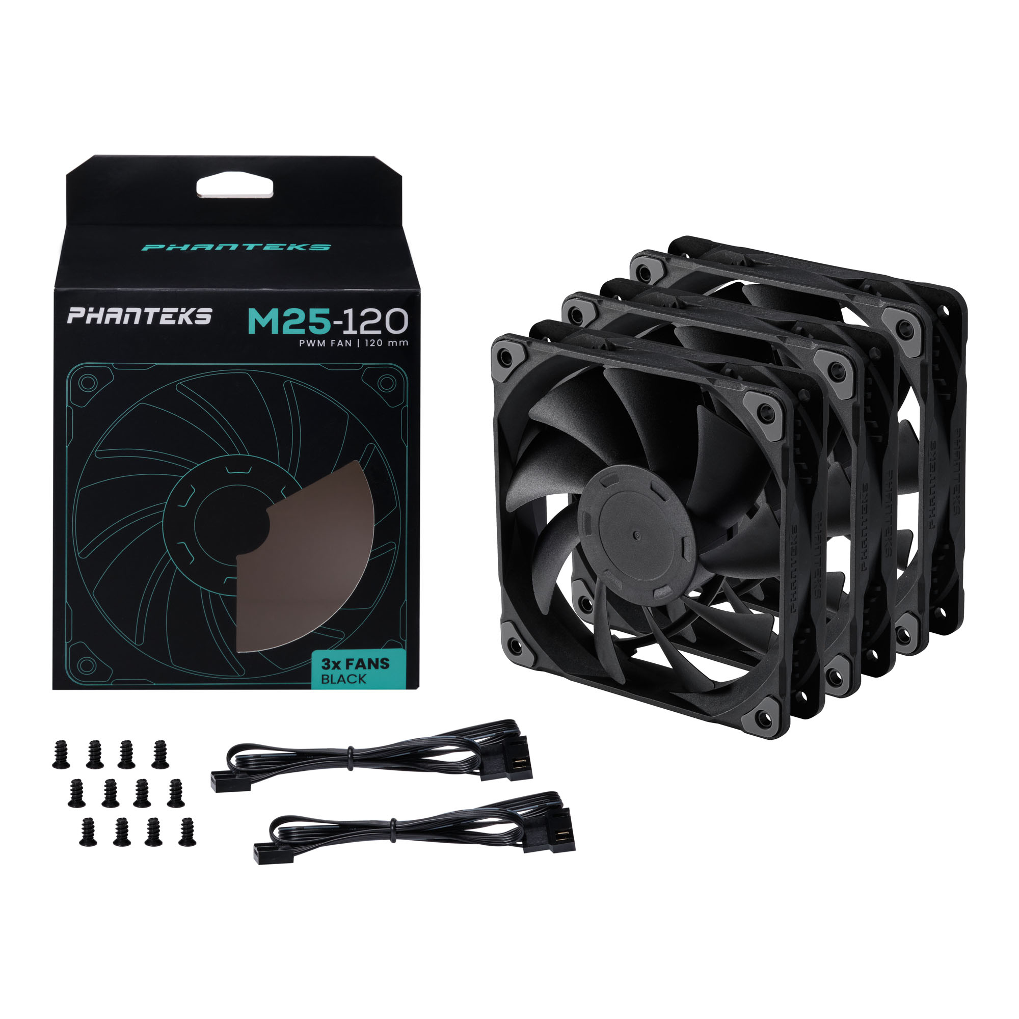 Picture of Picture of Ventilador Phanteks M25 PWM Negra Pack 3- 120mm