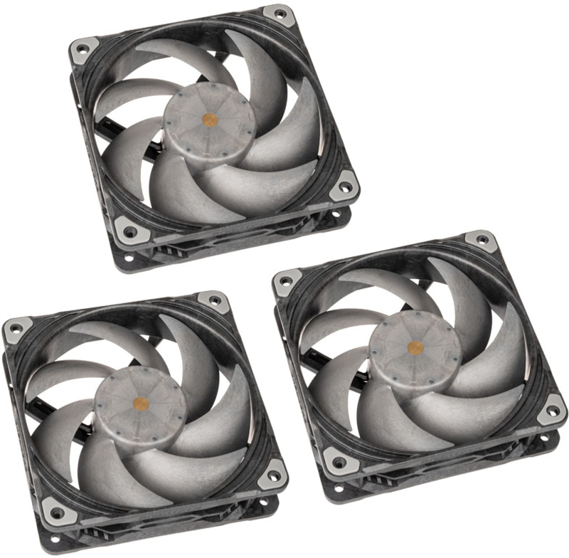 Picture of Picture of Ventilador Phanteks T30 PWM Negro Pack 3 - 120mm