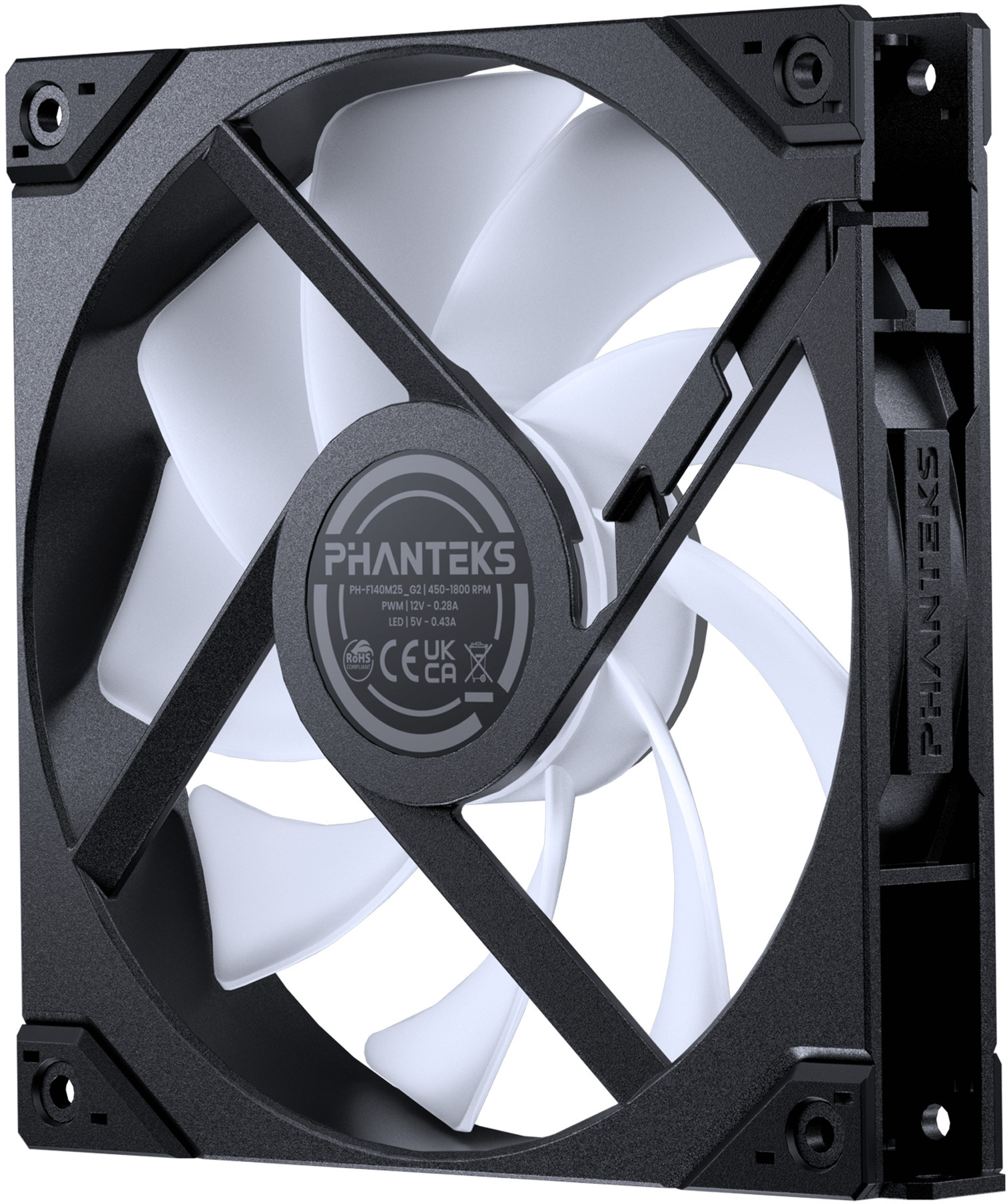 Phanteks - Ventilador Phanteks M25 Gen2 140mm PWM D-RGB Negro (Pack 3)