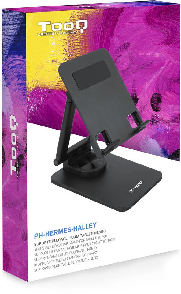 Tooq - Soporte Mesa Tooq Giratório Ajustable p/ Tablet Max. 13" Negro
