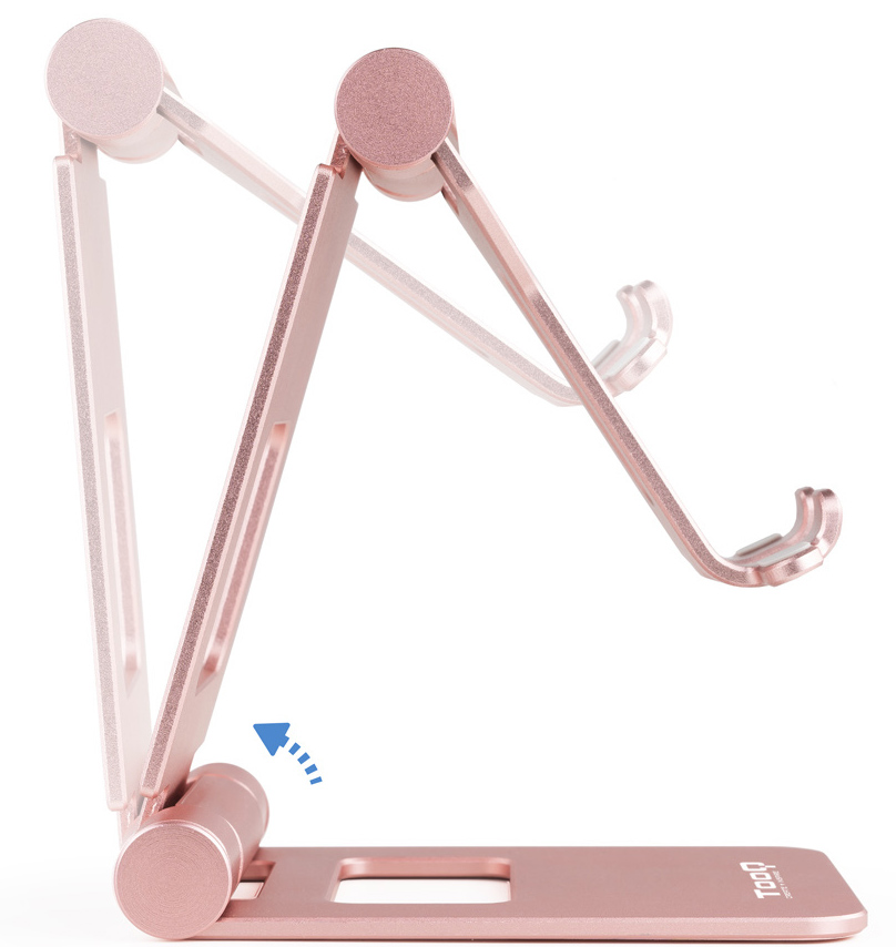 Tooq - Soporte Mesa Tooq Ajustable p/ Smartphone/Tablet Max. 10" Rosa