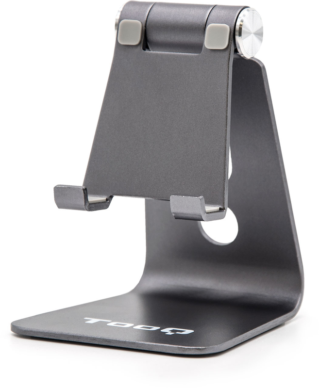 Tooq - Soporte Mesa Tooq Ajustable para Smartphone/Tablet Plata