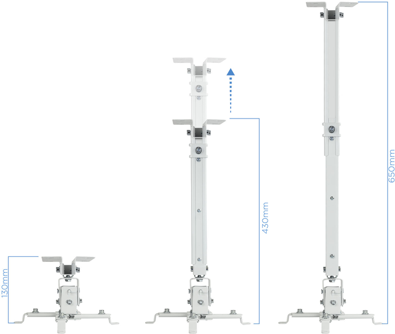 Picture of Picture of Soporte de Techo Tooq para Proyectores Tilt e GiRatónrio Max.20kg Blanco