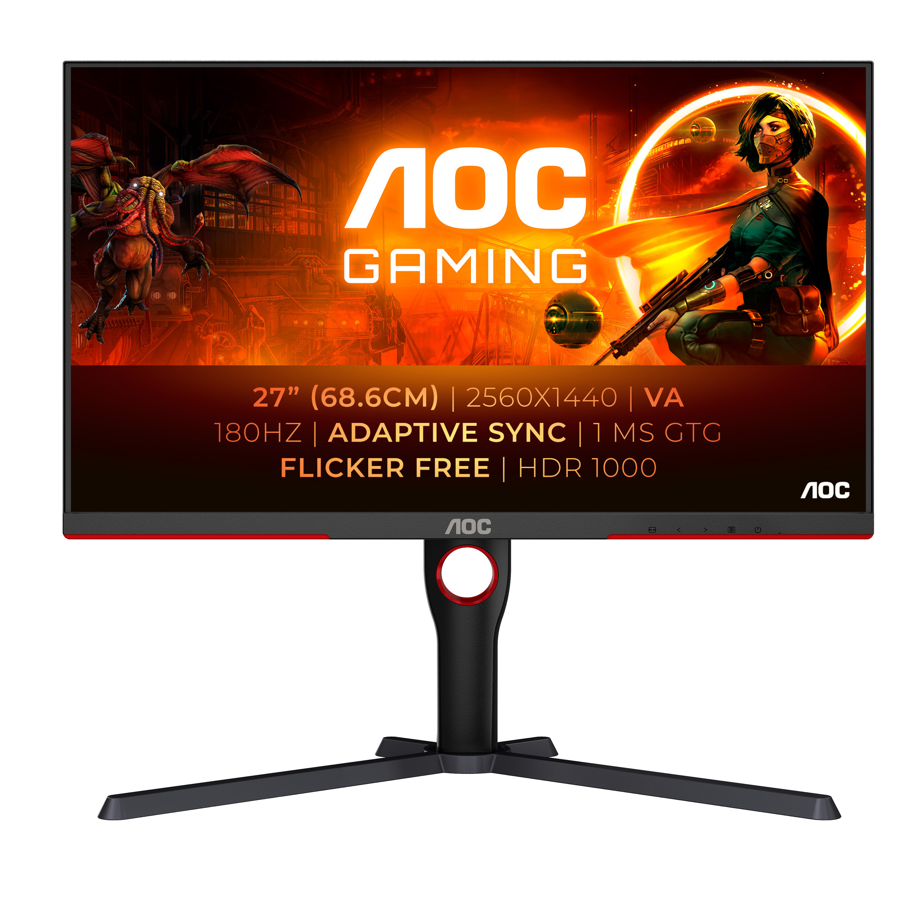 Picture of Picture of Monitor AOC Gaming 27" Q27G3XMN Mini-LED QHD 180Hz 1ms HDR100
