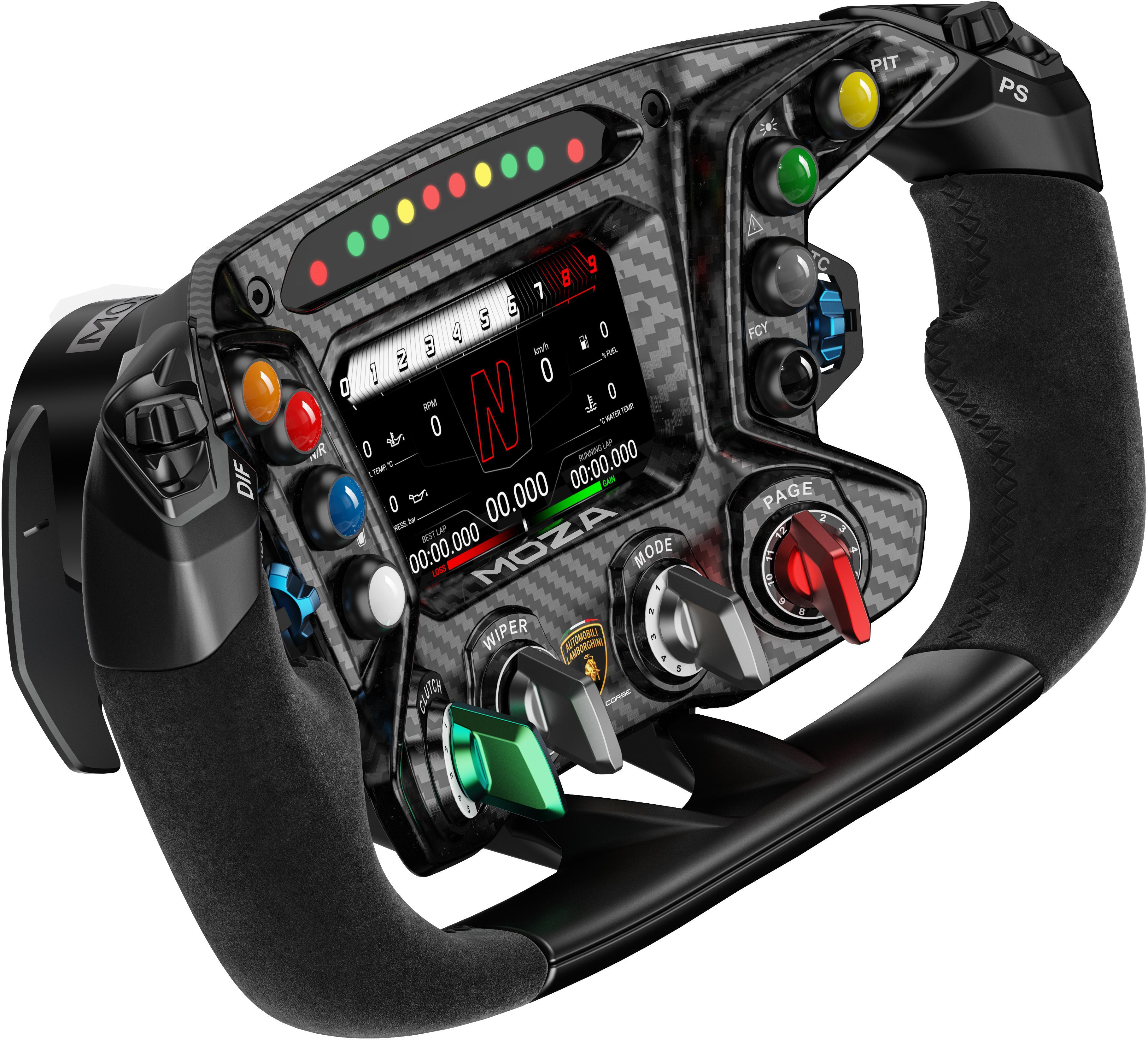 moza-racing - Volante MOZA Racing X Automobili Lamborghini Squadra Corse Essenza SCV12 Sim Racing Steering Wheel