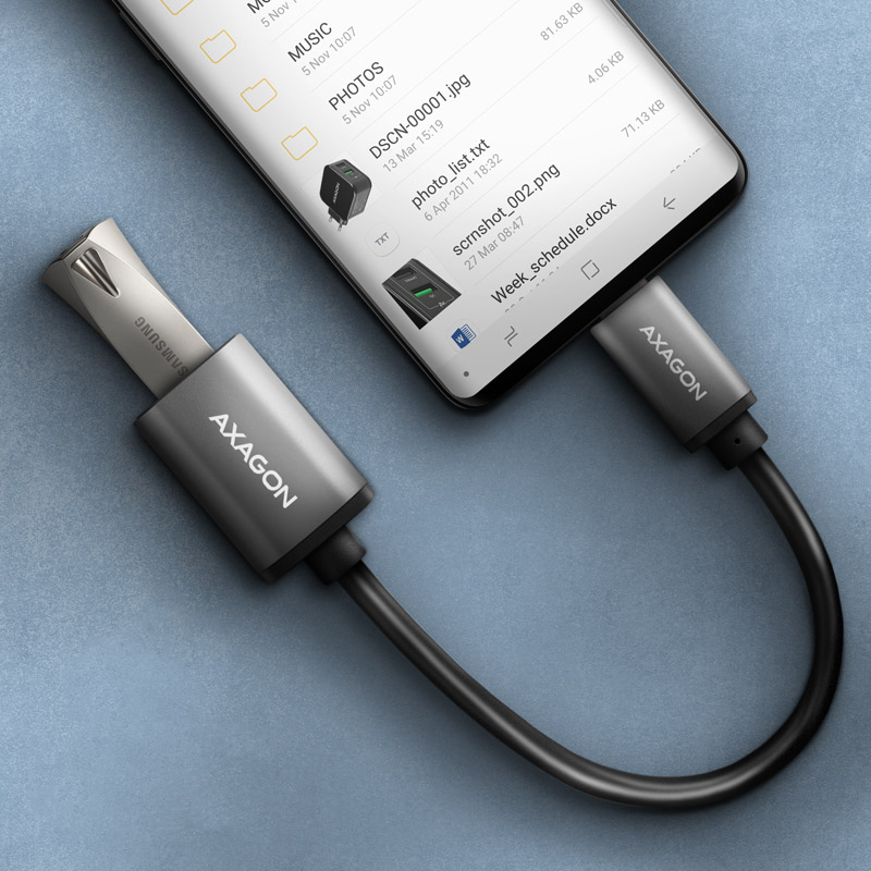 Picture of Picture of Adaptador AXAGON RUCM-AFAC USB-C 3.2 M para USB-A F, Negro