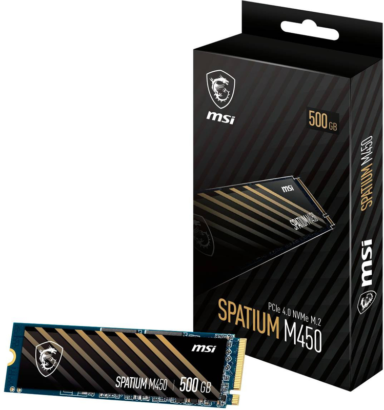 Picture of Picture of SSD MSI SPATIUM M450 500GB Gen4 M.2 NVMe (3600/2300MB/s)