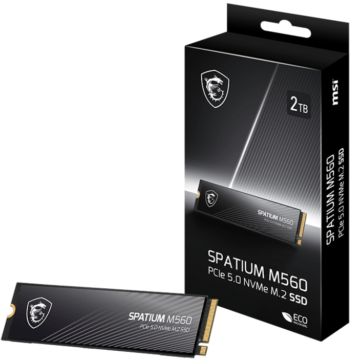 MSI - SSD MSI SPATIUM M560 2TB Gen5 M.2 NVMe (10300/8700MB/s)