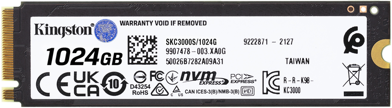Kingston - SSD Kingston KC3000 1TB Gen4 M.2 NVMe 2280 (7000/6000MB/s)