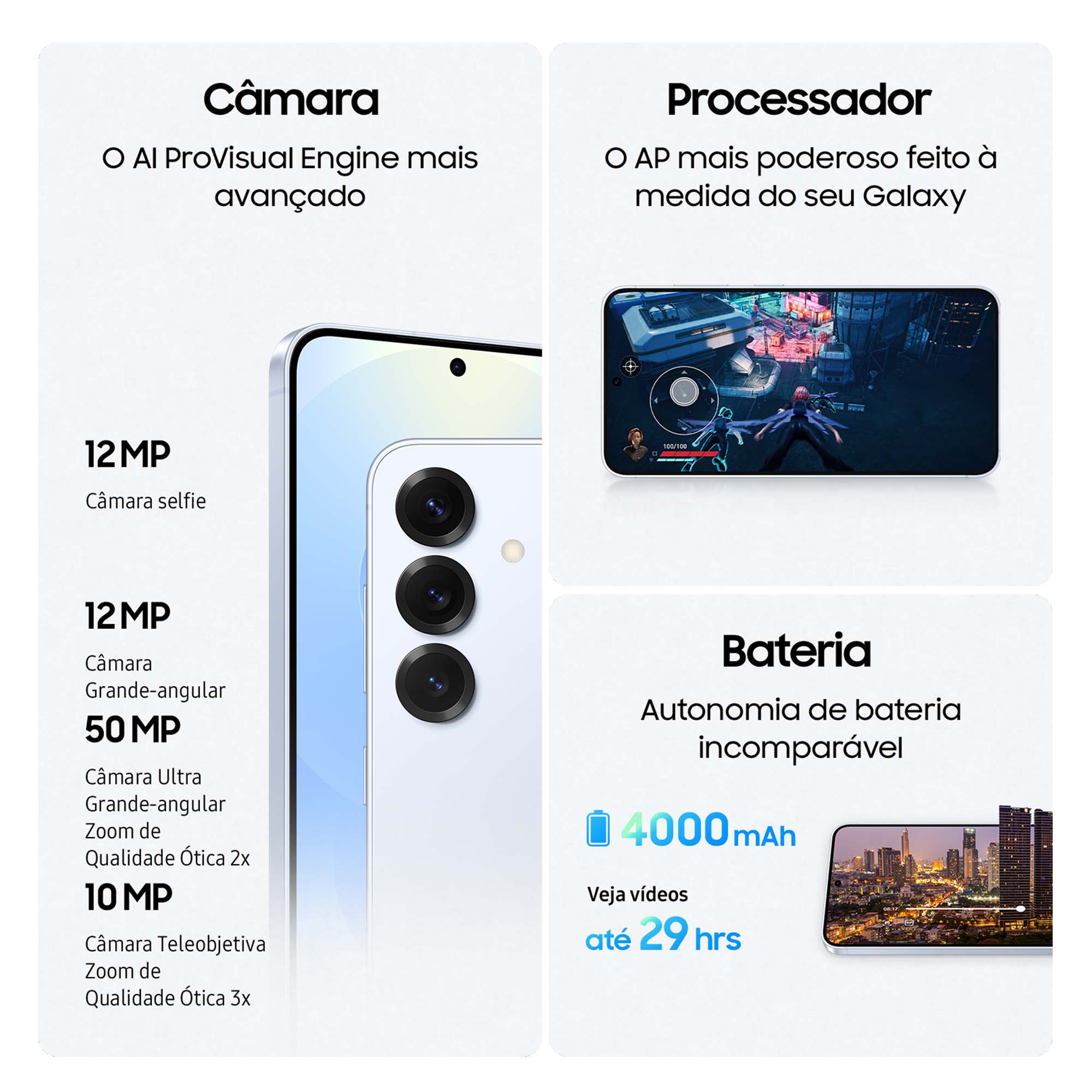 Samsung - Smartphone Samsung Galaxy S25  6.2" (12 / 256GB) 120Hz Azul Hielo