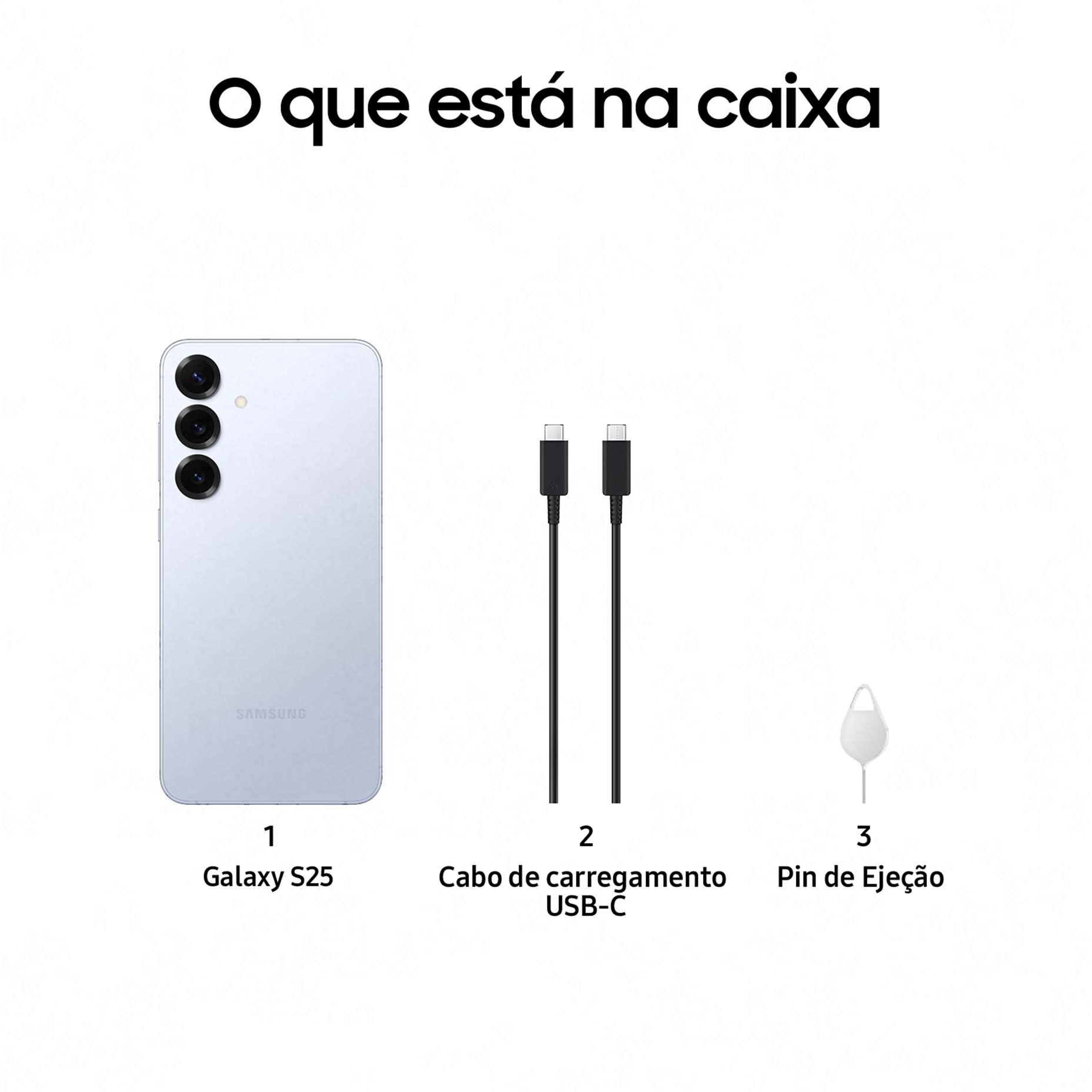 Samsung - Smartphone Samsung Galaxy S25  6.2" (12 / 256GB) 120Hz Azul Hielo