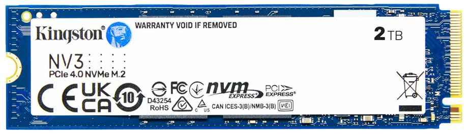 Picture of Picture of SSD Kingston NV3 2TB Gen4 M.2 NVMe 2280 (6000/5000MB/s)