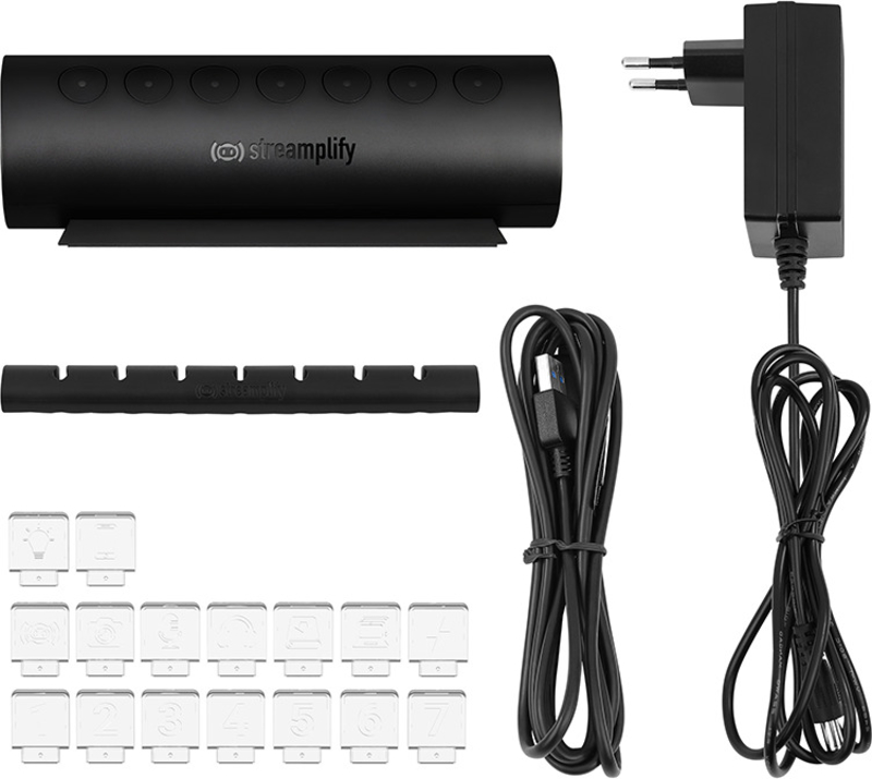 Picture of Picture of HUB Streamplify CTRL 7 Slot, RGB, 12V, EU - Negro